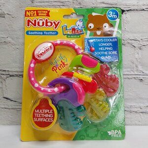 'NUBY' ICY~BITE KEYS SOOTHING TEETHER RING PINK